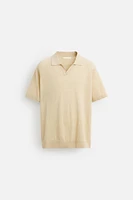 POLO EN MAILLE 100 % LIN