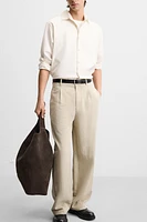 PLEATED WIDE FIT PANTS