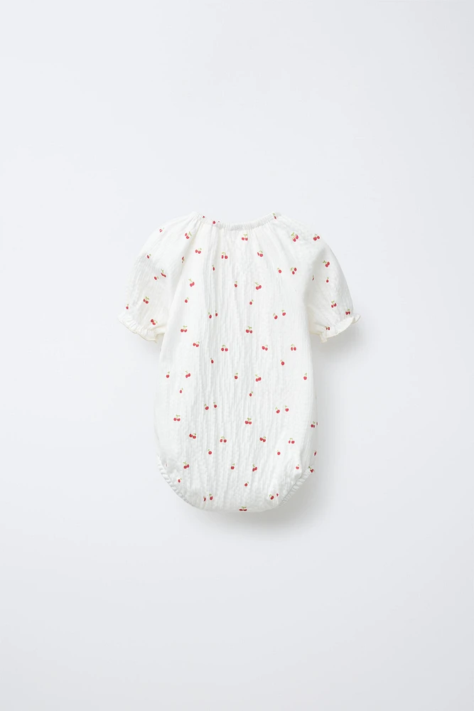 CHERRY PRINT BODYSUIT