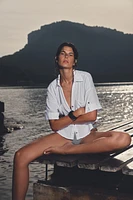 CHEMISE COURTE EN LIN