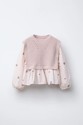 GILET EN MAILLE STYLE CHEMISE