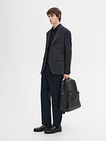 Pantalon à pinces en coton mélangé