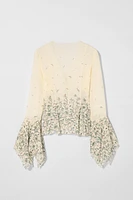 BLOUSE IMPRIMÉE EN SOIE KATE MOSS X ZARA