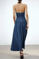 TRF DENIM MIDI DRESS