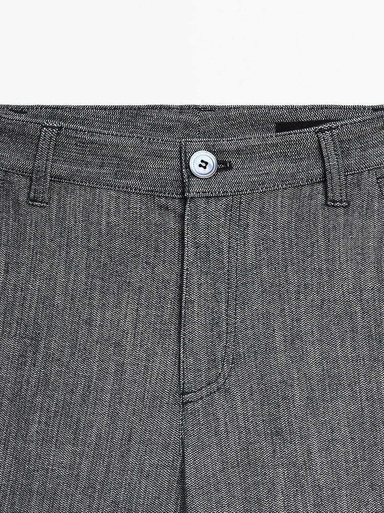 Mid-rise wide-leg trousers