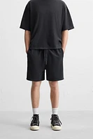 RELAXED FIT WASHED JOGGER SHORTS