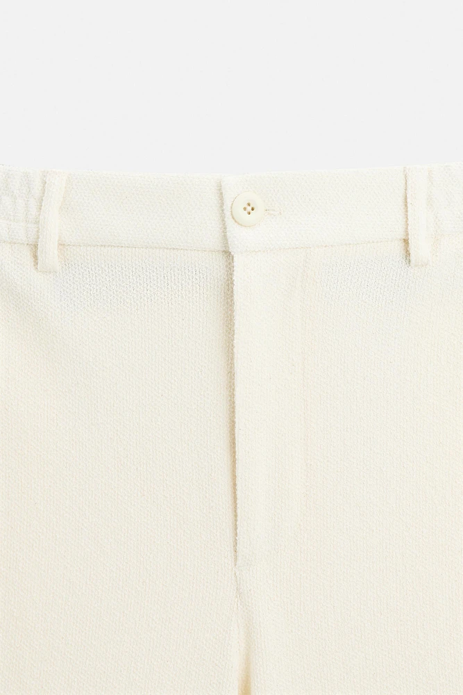 PANTALON À TEXTURE VELOURS BOUCLÉ