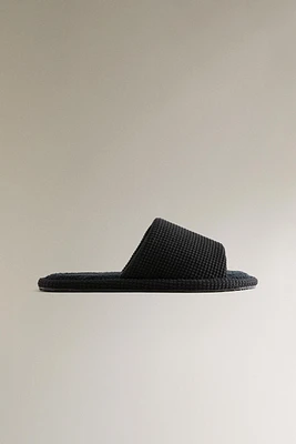 CHAUSSONS OUVERTS TISSU ÉPONGE SALLE DE BAIN