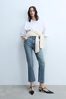 ZW COLLECTION HIGH WAIST CROPPED BOOTCUT JEANS