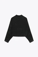 SEMI-SHEER RUFFLED CROP TOP