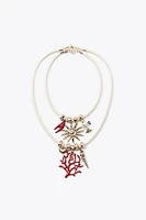 PACK OF 2 MARINE CHARM NECKLACES