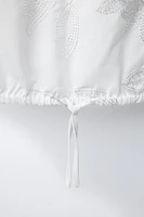 METALLIC FLORAL THREAD TOP