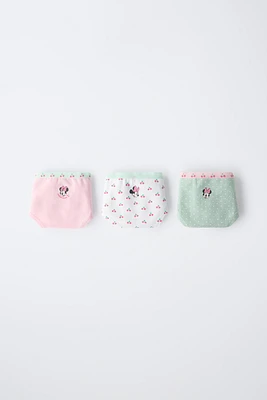 2-6 YEARS/ THREE PACK OF MINNIE MOUSE © DISNEY UNDERWEAR