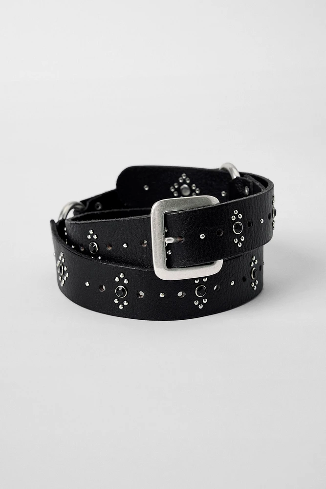 CEINTURE EN CUIR ANNEAUX CLOUS KATE MOSS X ZARA
