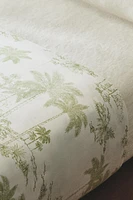 DRAP DE DESSUS SATIN TOILE JOUY PALMIERS