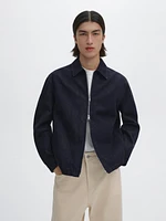 100% cotton denim jacket with zip