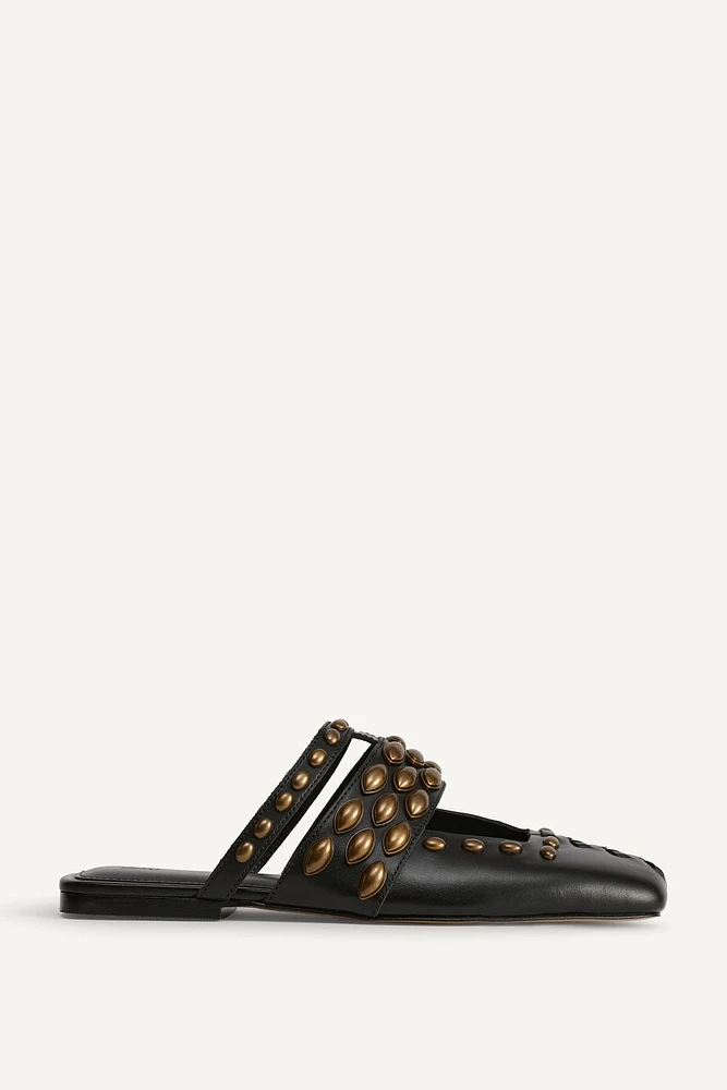 LIMITED EDITION LEATHER STUDDED MULES