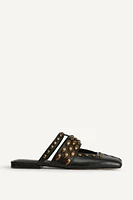 LIMITED EDITION LEATHER STUDDED MULES