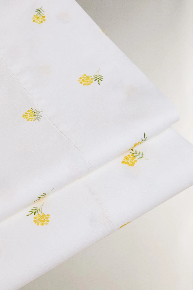 DRAP PLAT COTON IMPRIMÉ MIMOSA
