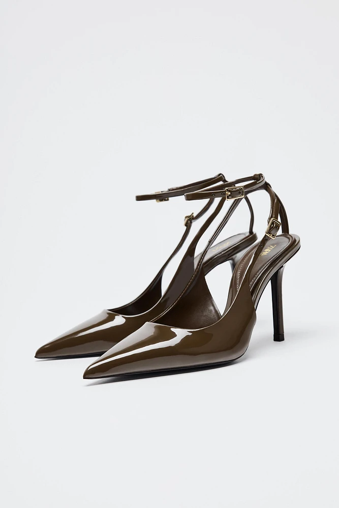 PATENT LEATHER SLINGBACK HEELS