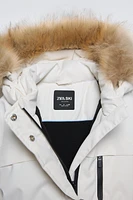 WATER REPELLENT AND WINDPROOF FAUX FUR HOOD SNOW JACKET SKI COLLECTION