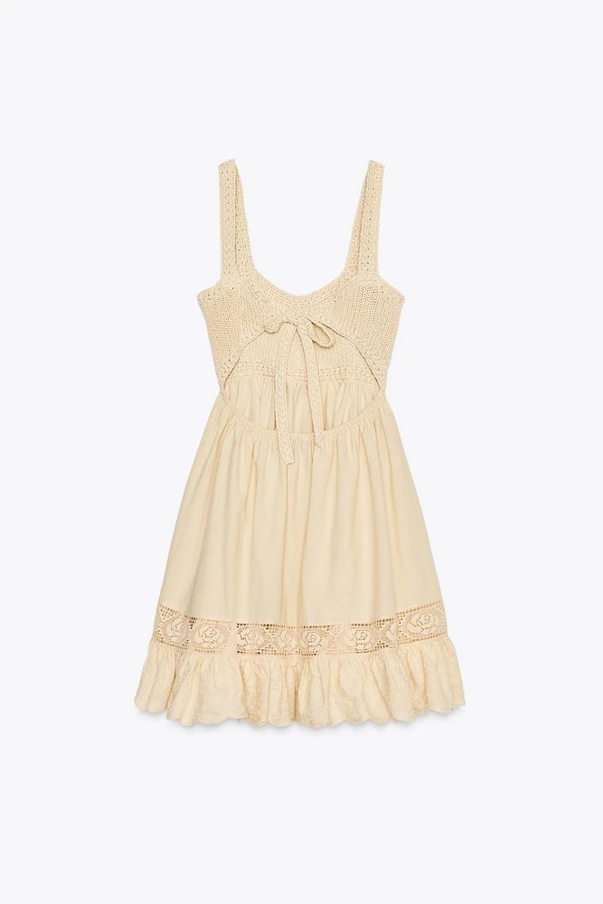 COMBINATION KNIT DRESS