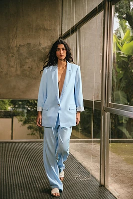 STRAIGHT LEG LINEN PANTS