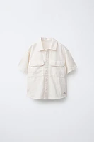 LINEN-BLEND SHIRT WITH POCKETS