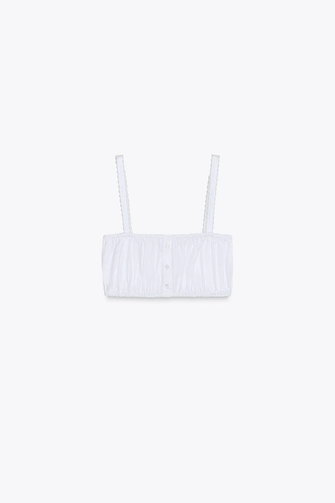 POPLIN CROP TOP