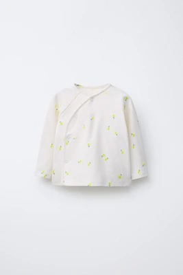 T-SHIRT CROISÉ CITRONS