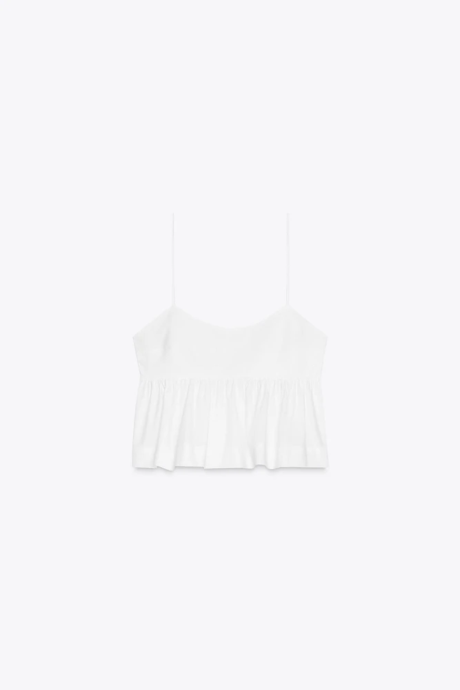 POPLIN PEPLUM TOP