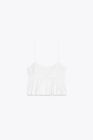 POPLIN PEPLUM TOP