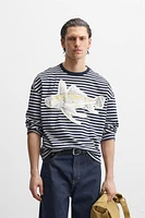 STRIPED PATCH T-SHIRT