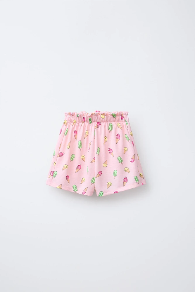 6 ANS/ PYJAMA T-SHIRT ET BERMUDA GLACES