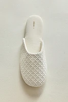 PLUMETIS FABRIC SLIPPERS WITH SATEEN DETAIL