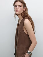 Gilet long en lin
