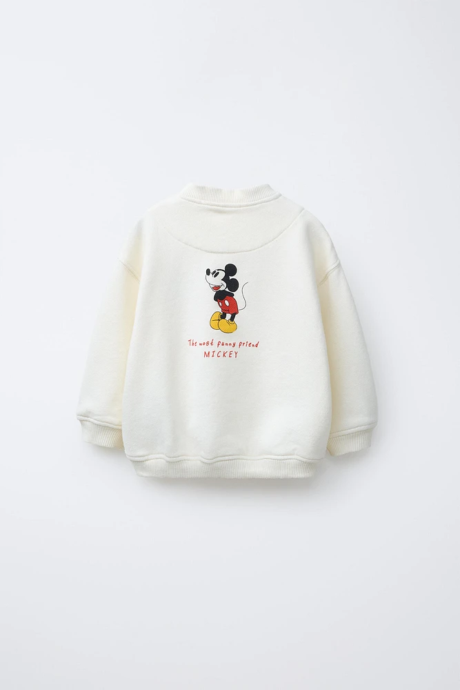 MICKEY MOUSE © DISNEY PRINT FLEECE BOMBER JACKET