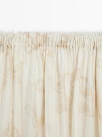 Printed gathered midi skirt