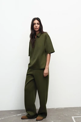 TOP À COL POLO AVEC ZIP
