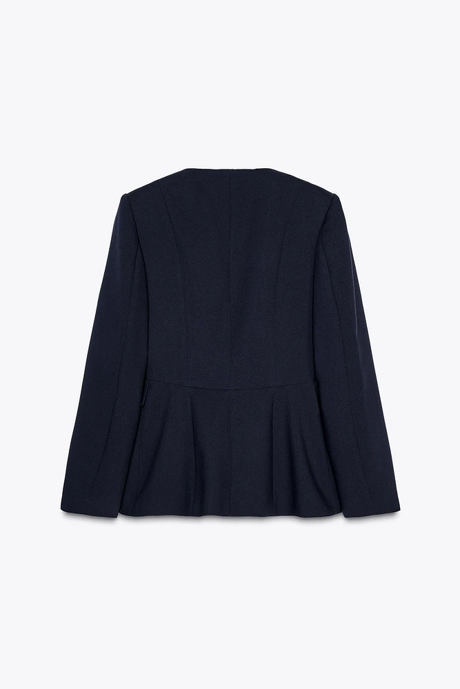 VESTE AJUSTÉE À COL ROND