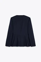 VESTE AJUSTÉE À COL ROND