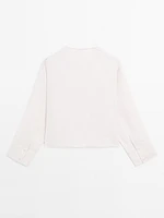 100% linen flowing shirt with buttons