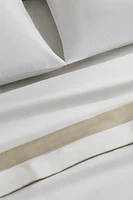 DRAP PLAT COTON LISERÉ