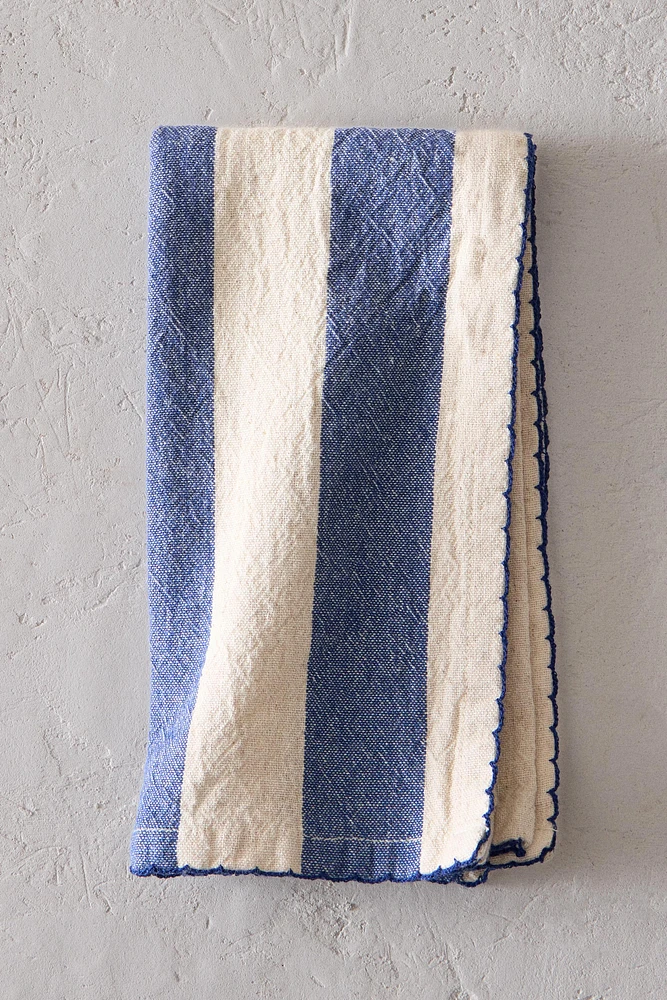 SET OF DYED THREAD STRIPED NAPKINS (SET OF 2)