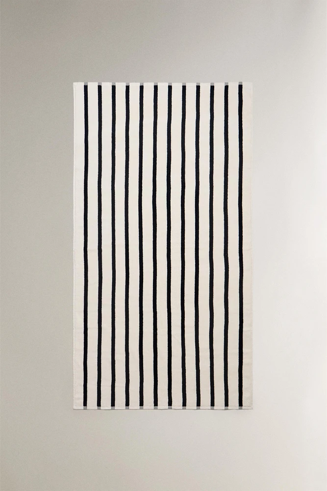 STRIPED COTTON BEACH TOWEL