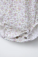 FLORAL DOTTED MESH BODYSUIT