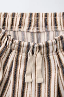 STRIPED TEXTURED SHORTS