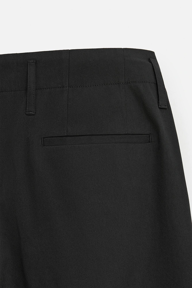 WIDE FIT COTTON-VISCOSE PANTS
