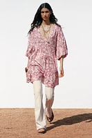 ROBE IMPRIMÉE À MANCHES BOUFFANTES