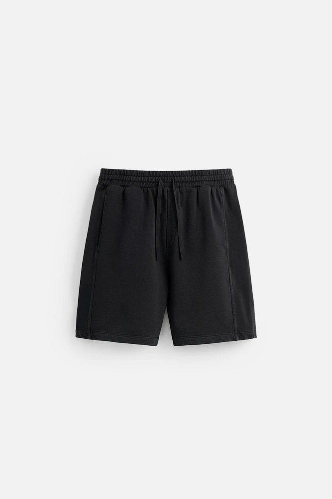 RELAXED FIT WASHED JOGGER SHORTS